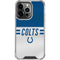 NFL Indianapolis Colts White Striped iPhone 15 Pro Clear Case